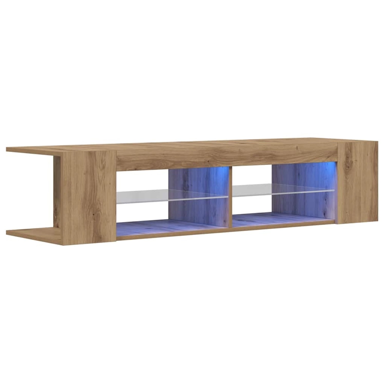 vidaXL TV-Schrank mit LED-Leuchten Artisan-Eiche 135x39x30 cm 856324 günstig online kaufen