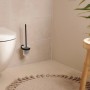 Tesa WC-Bürstengarnitur Moon in Graphit mit Glasbehälter, wandmontiert.