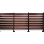 Brauner MCW Mülltonnenzaun K57 aus Alu, 130x300x110cm, für bis zu 12 Mülltonnen.