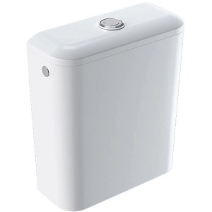 Geberit it! Aufsatz-Spülkasten, 3/6 l, Zweimengenspülung, seitlicher Zulauf, Keratect, weiß.