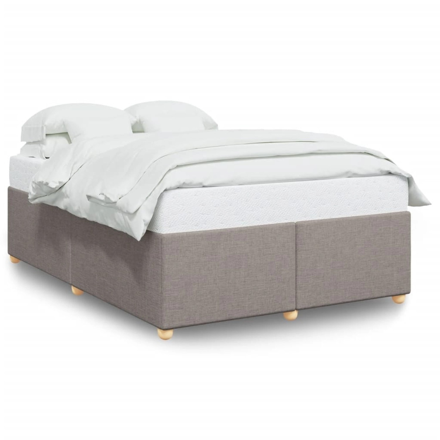 vidaXL Bettgestell ohne Matratze Taupe 140x190 cm Stoff 3284733 günstig online kaufen