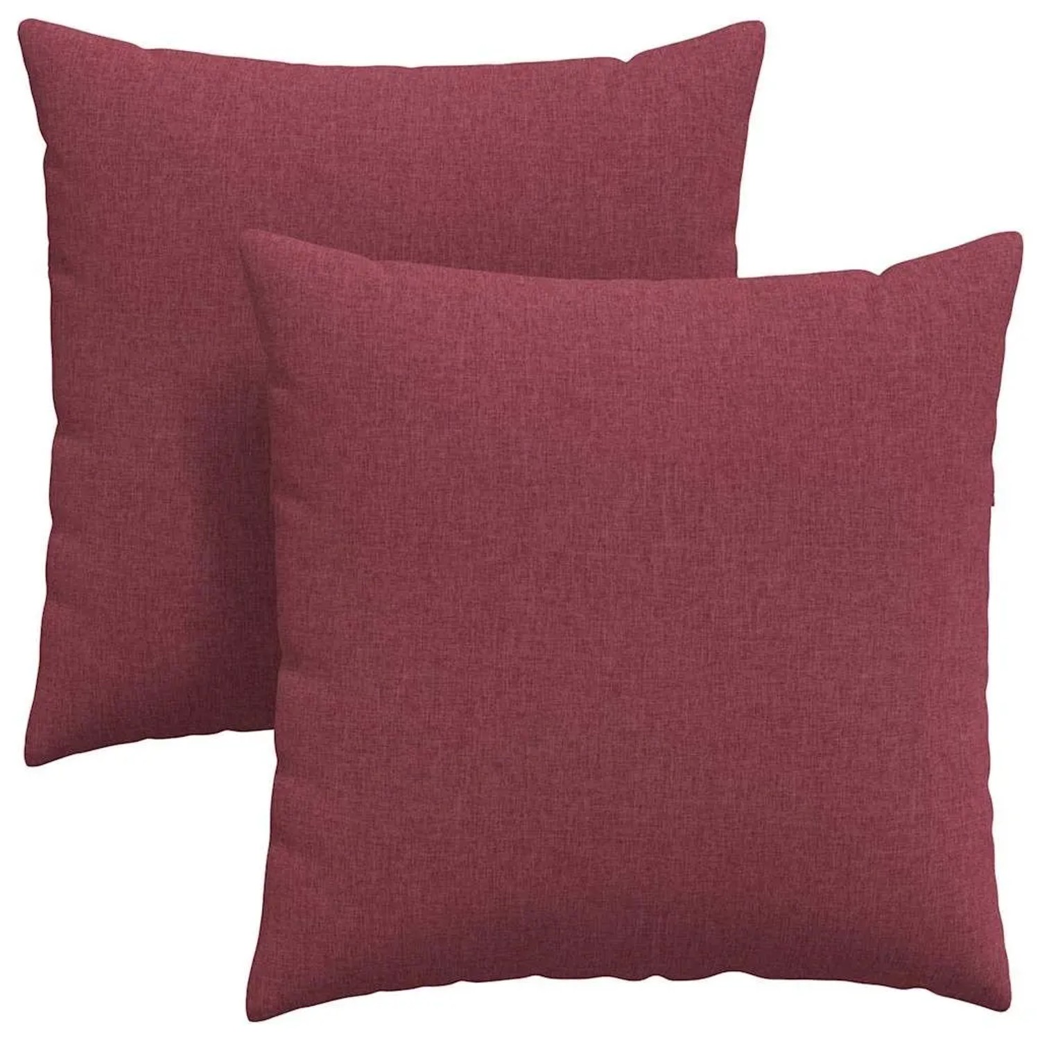 vidaXL Sofakissen 2 Stück Weinrot 60 x 60 cm Stoff 42014000