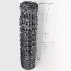 Aufgerollter Wildzaun 50m mit Knotengeflecht, Teil eines Zaun Komplettsets.