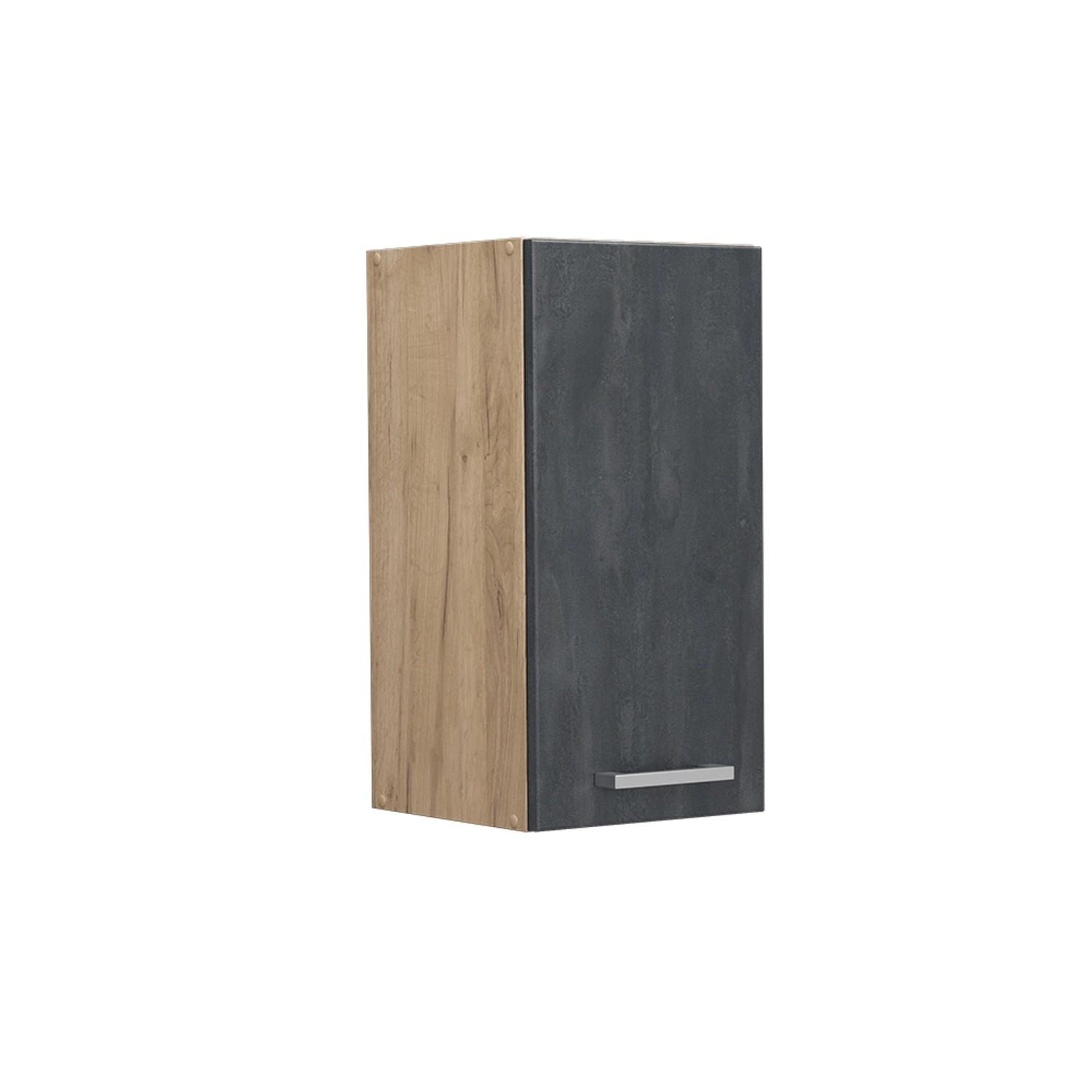Vicco Hängeschrank R-Line Hängender Küchenschrank Schwarz Beton/Goldkraft Eiche 30 cm