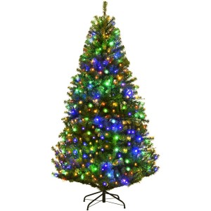 Costway Led Künstlicher Weihnachtsbaum mit 11 Lichtmodi Grün 180CM