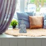 Relaxdays Buddha Figur Sitzend Polyresin Hellgrau Wetterfest Frostsicher 30 cm x 18 cm x 11 cm 650 g_2