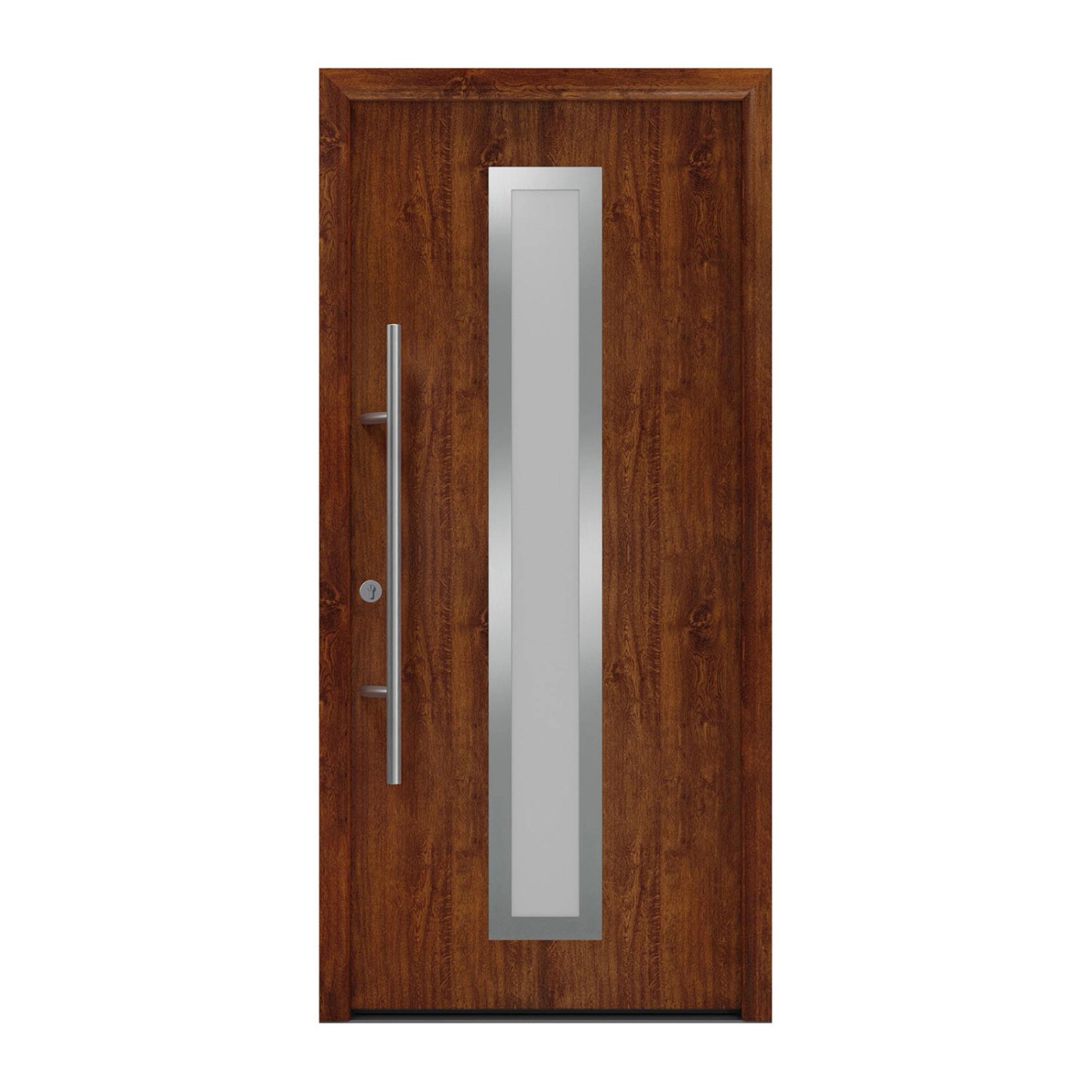 EcoStar Haustür Isopro Secur IPS 700S Dark Oak 110 cm x 210 cm DIN L günstig online kaufen