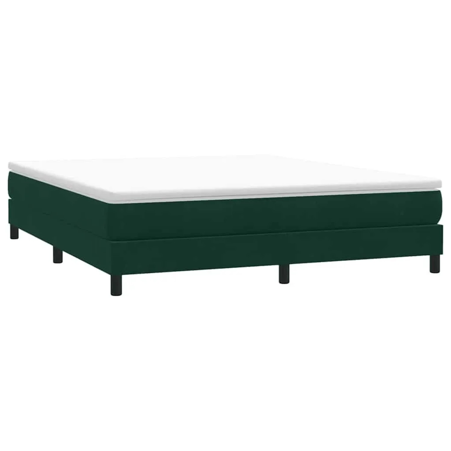 vidaXL Boxspringbett ohne Matratze Dunkelgrün 180x220 cm Samt 3315888 günstig online kaufen