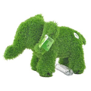 Grüner AniPlants Elefant, 35 cm, Gartenfigur mit Zeltnägeln.