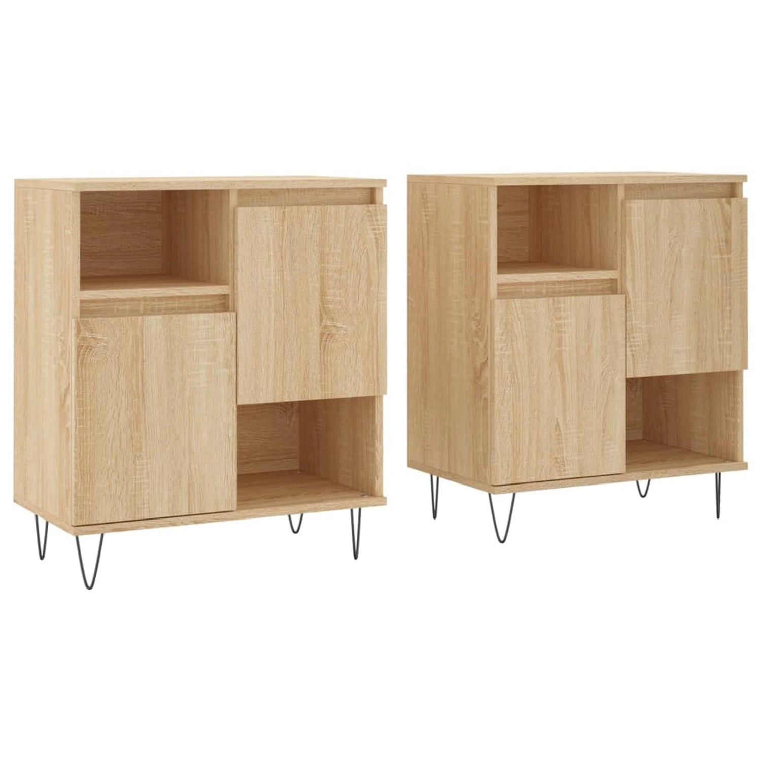vidaXL Sideboards 2 Stk Sonoma-Eiche Holzwerkstoff 3190128 günstig online kaufen