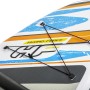 Detailansicht: Hydro-Force White Cap SUP Board mit Gepäcknetz und blau-orangen Akzenten.