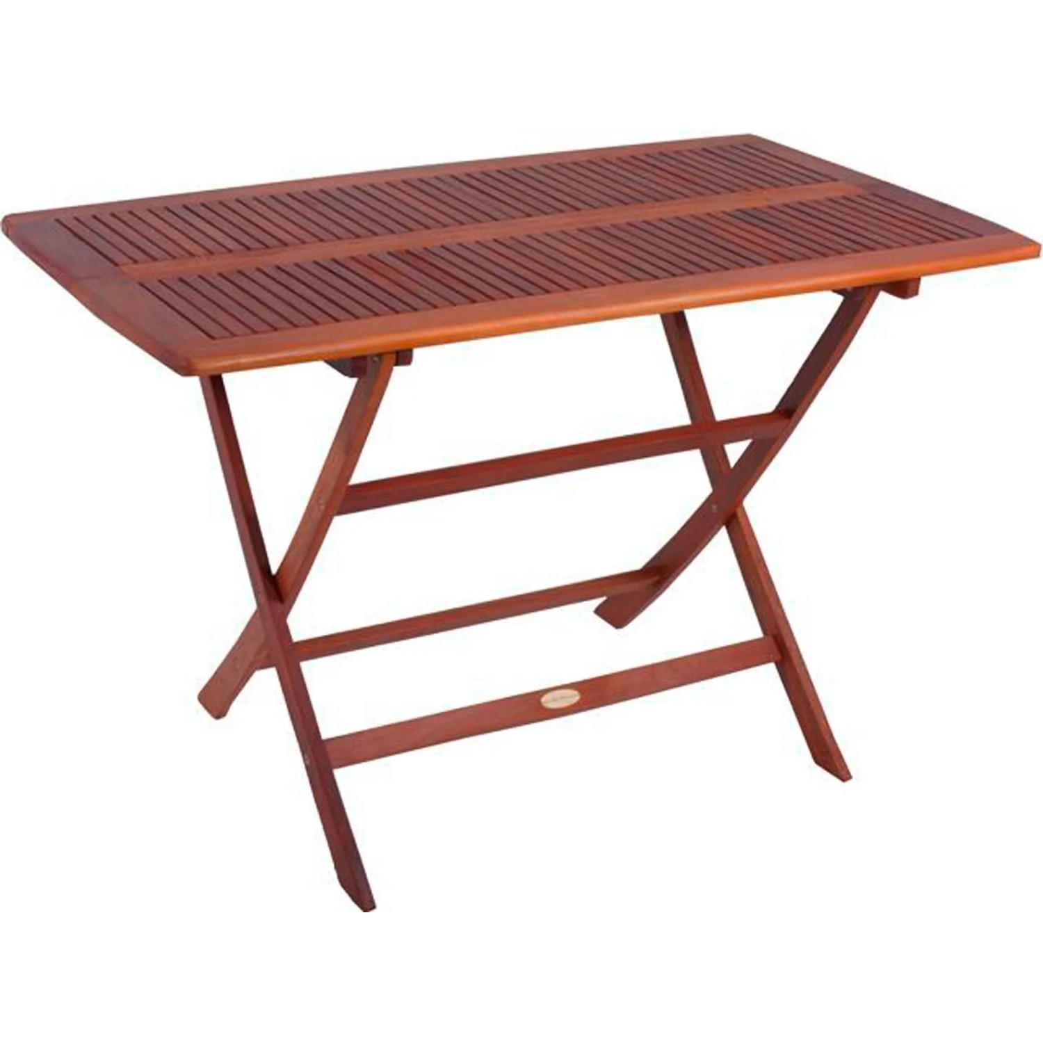 DELUKE Gartentisch BOZEN Rechteckig Eukalyptus EukalyptusBraun 120x70x74cm Klapptisch Esstisch Wetterfest Outdoor Tisch