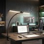 Relaxdays Schreibtischlampe Metall Schwarz Klemmbar LED 50 cm x 61 cm x 5,5 cm_2
