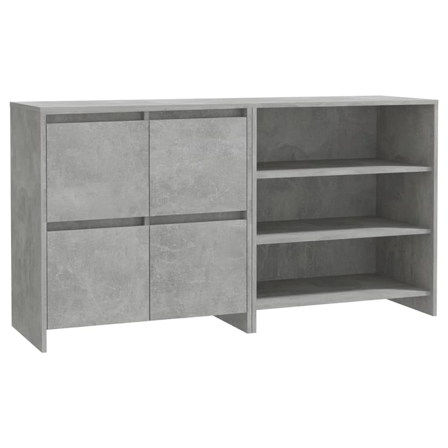 vidaXL 2-Tlg Sideboard Betongrau Holzwerkstoff 3098084 günstig online kaufen