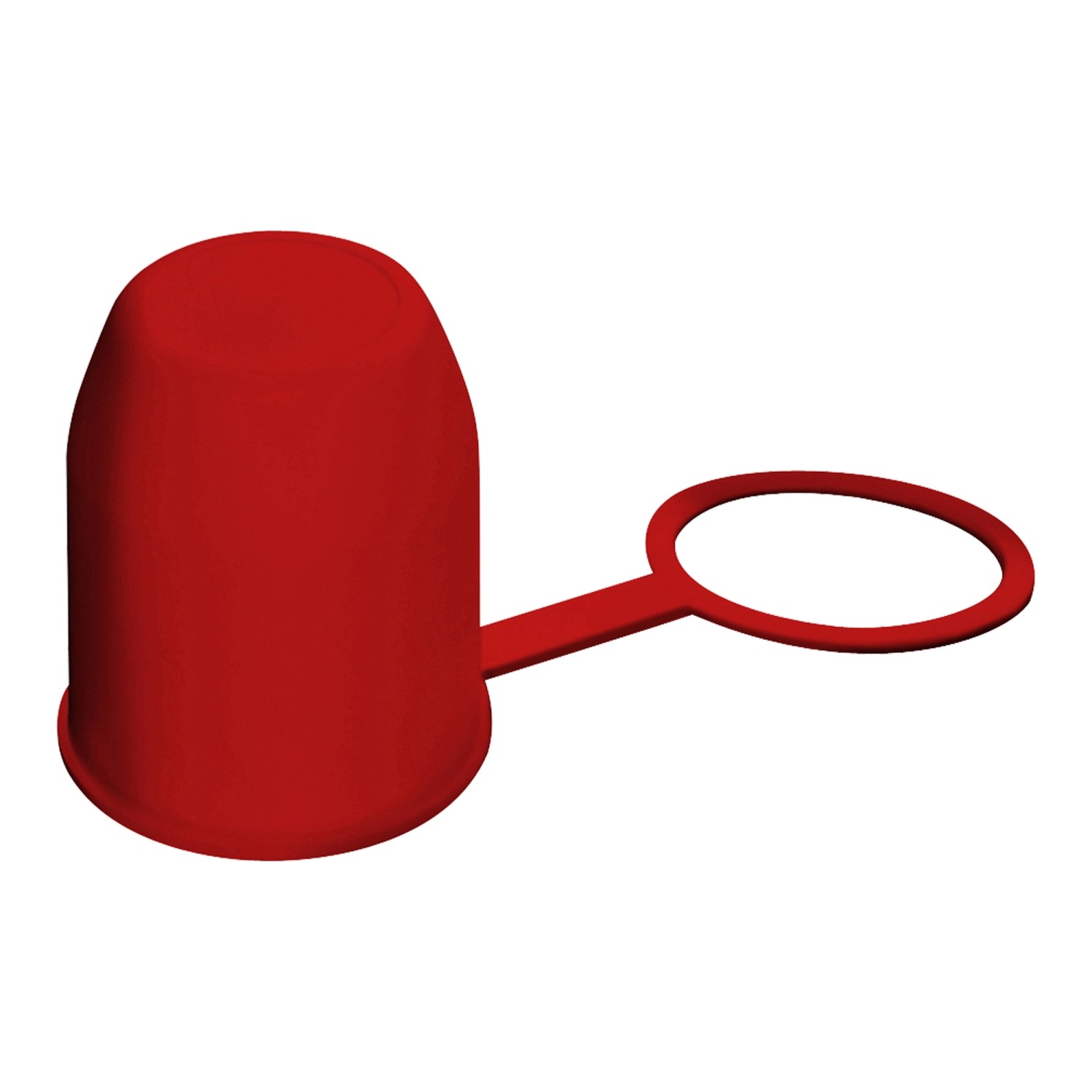 Las Kugelkupplungs-Schutzkappe PVC mit Schlaufe Rot