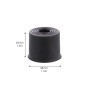 Schwarzer Wagner Türstopper Vulkano aus Gummi, 35x25mm, für Boden oder Wand.