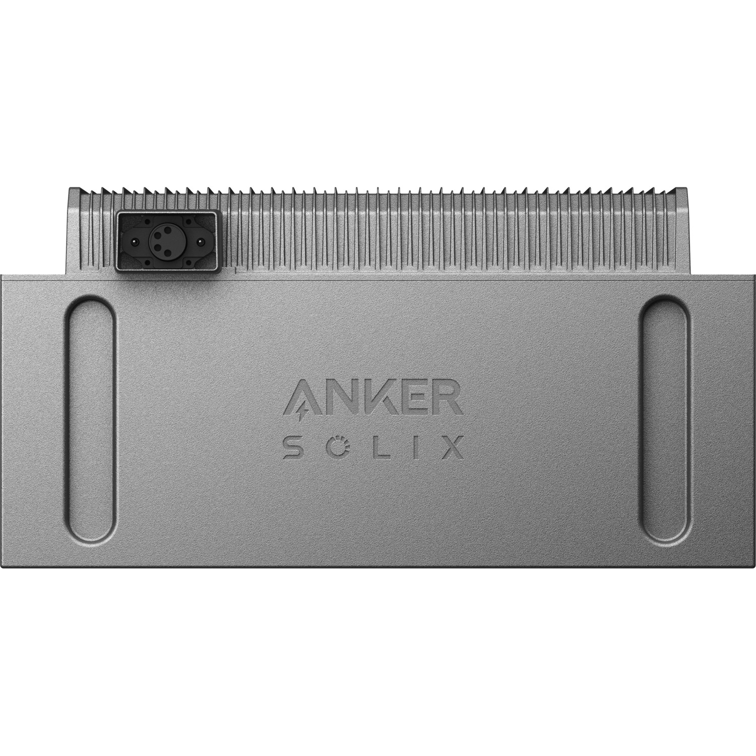 Anker Solix BP2700 Erweiterungsakku für Balkonkraftwerke, graues Gehäuse mit Kühlrippen und Anschluss.
