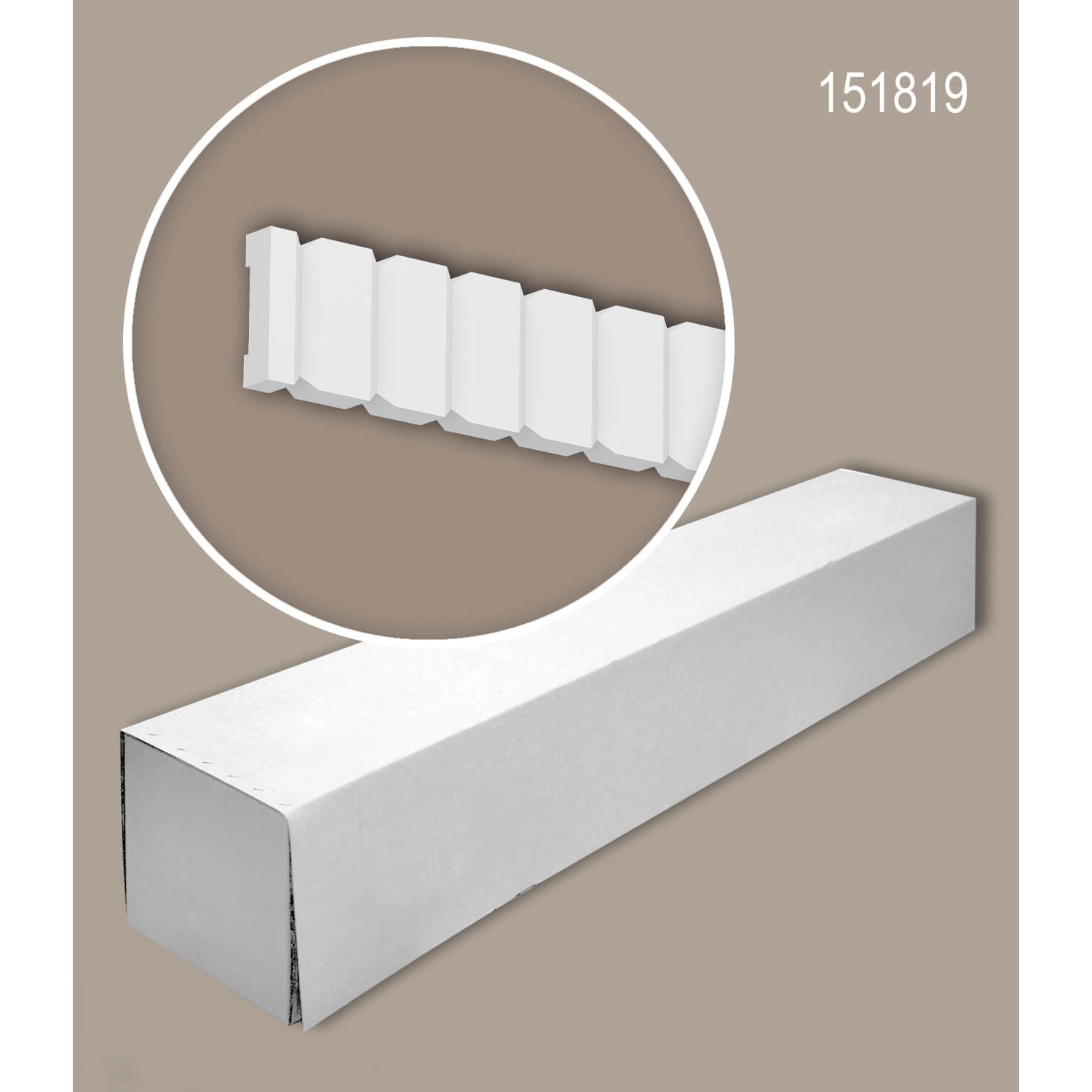 PROFHOME Wandleisten-Set: 6 weiße Friesleisten (12,04 m) im Karton für Paneel-Zubehör.