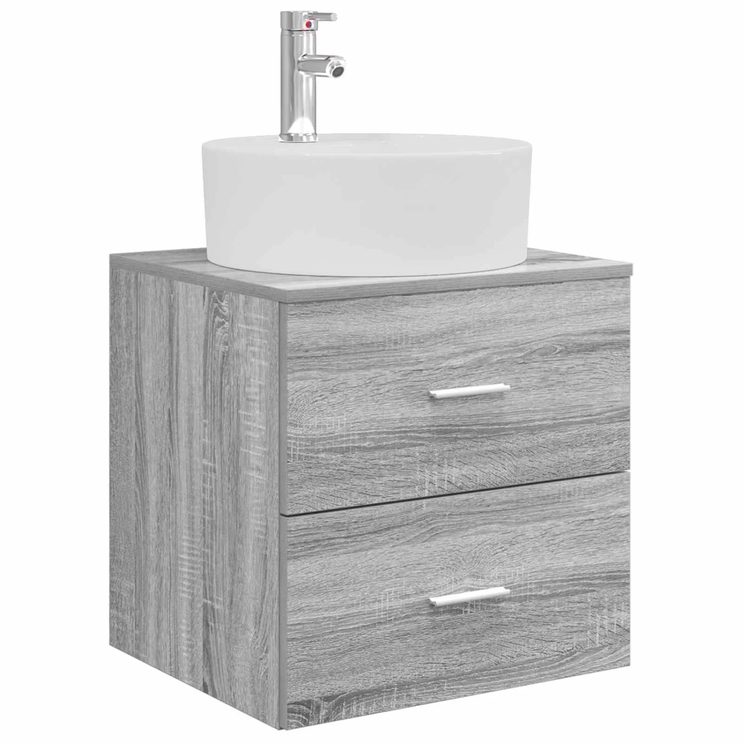 vidaXL Wandmontierte Waschtisch Sonoma-Grau 49,5 x 44,5 x 65 cm 890299