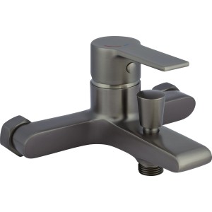 Wannenarmatur Bisenzio Einhebel in Gunmetal für die Badewanne.