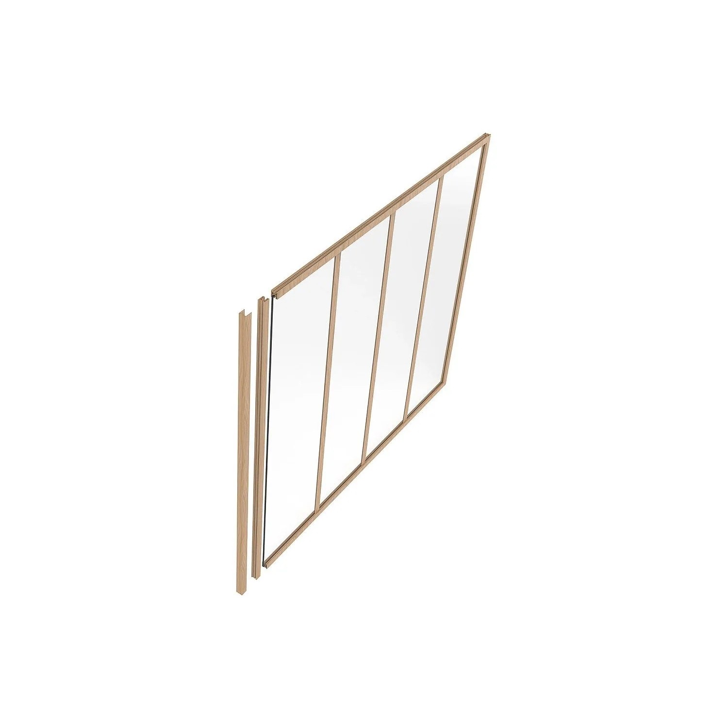Vente-unique Zubehör Für Glaswände Bayview Naturfarben Hell 2.3 Cm