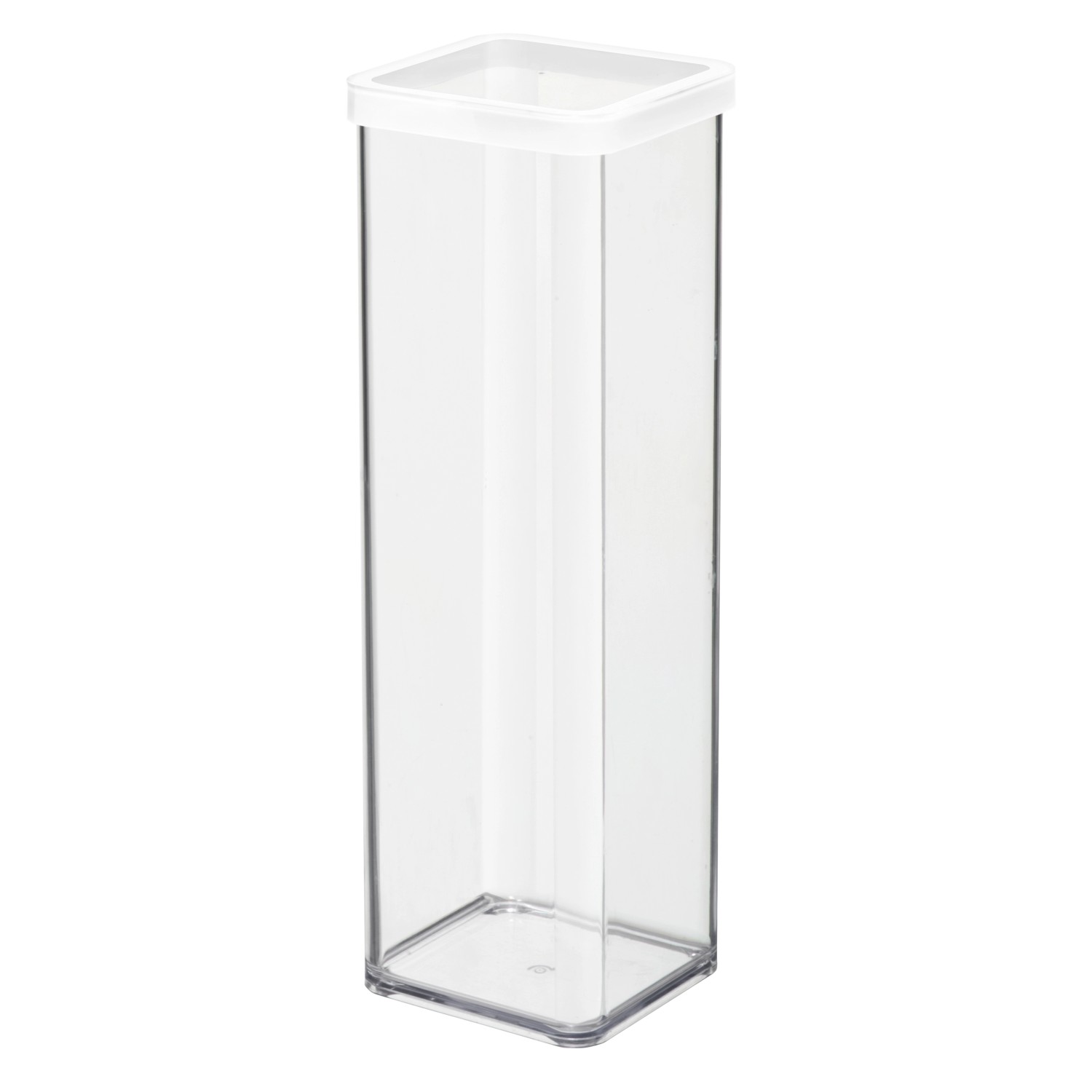 Rotho Dose Loft Premium Quadratisch 2, Weiß-Transparent