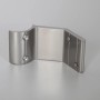 2er Set Handlaufkonsole aus Aluminium für 52 mm Holzhandlauf zur Wandmontage.