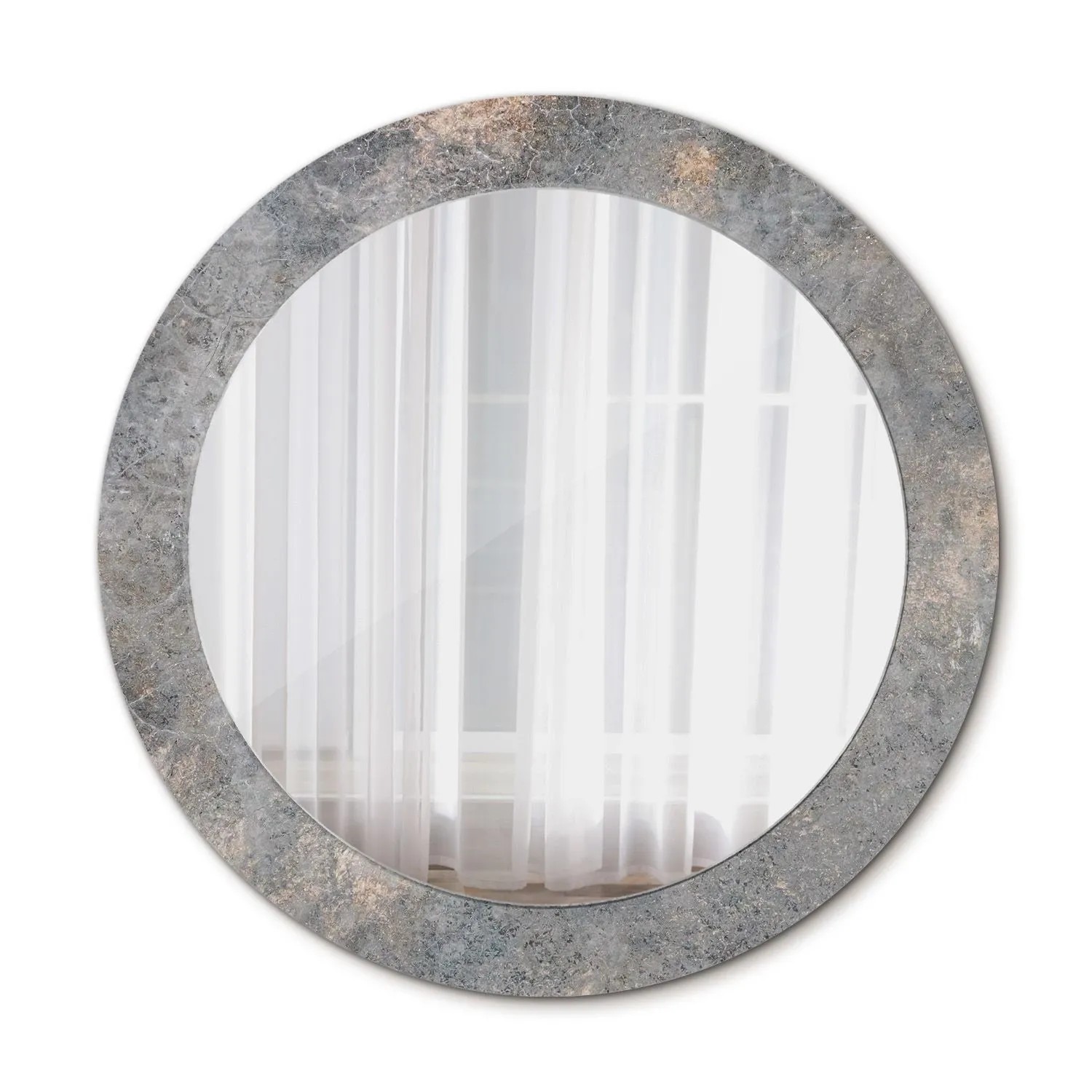 Tulup Bedruckter Spiegel Vintage Beton 70x70 cm Runder Spiegel Bedrucktem R günstig online kaufen