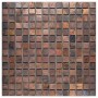 Mosaikfliese aus Metall in Kupfer 3D Optik, 30,8x30,8 cm für den Innenbereich.