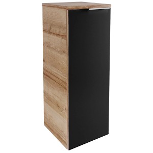 Fackelmann Hängeschrank B.Brillant, 30 cm, Asteiche/Anthrazit Glas, für Badezimmer.