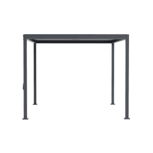Anthrazitfarbene MWH Pergola O+90 Series 3x4m mit Lamellendach für Garten & Terrasse. Robuster Aluminiumrahmen.