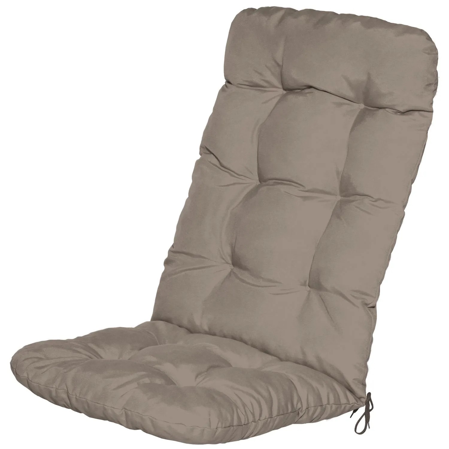 Beautissu Hochlehner Auflage Flair HL 120x50x8cm Taupe