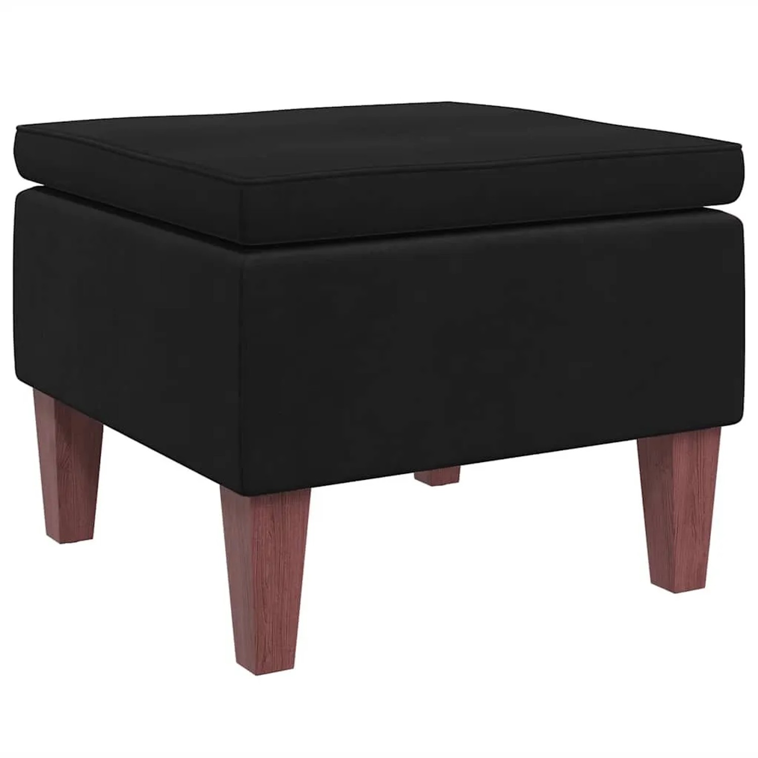 vidaXL Hocker mit Holzbeinen Schwarz Samt 329463