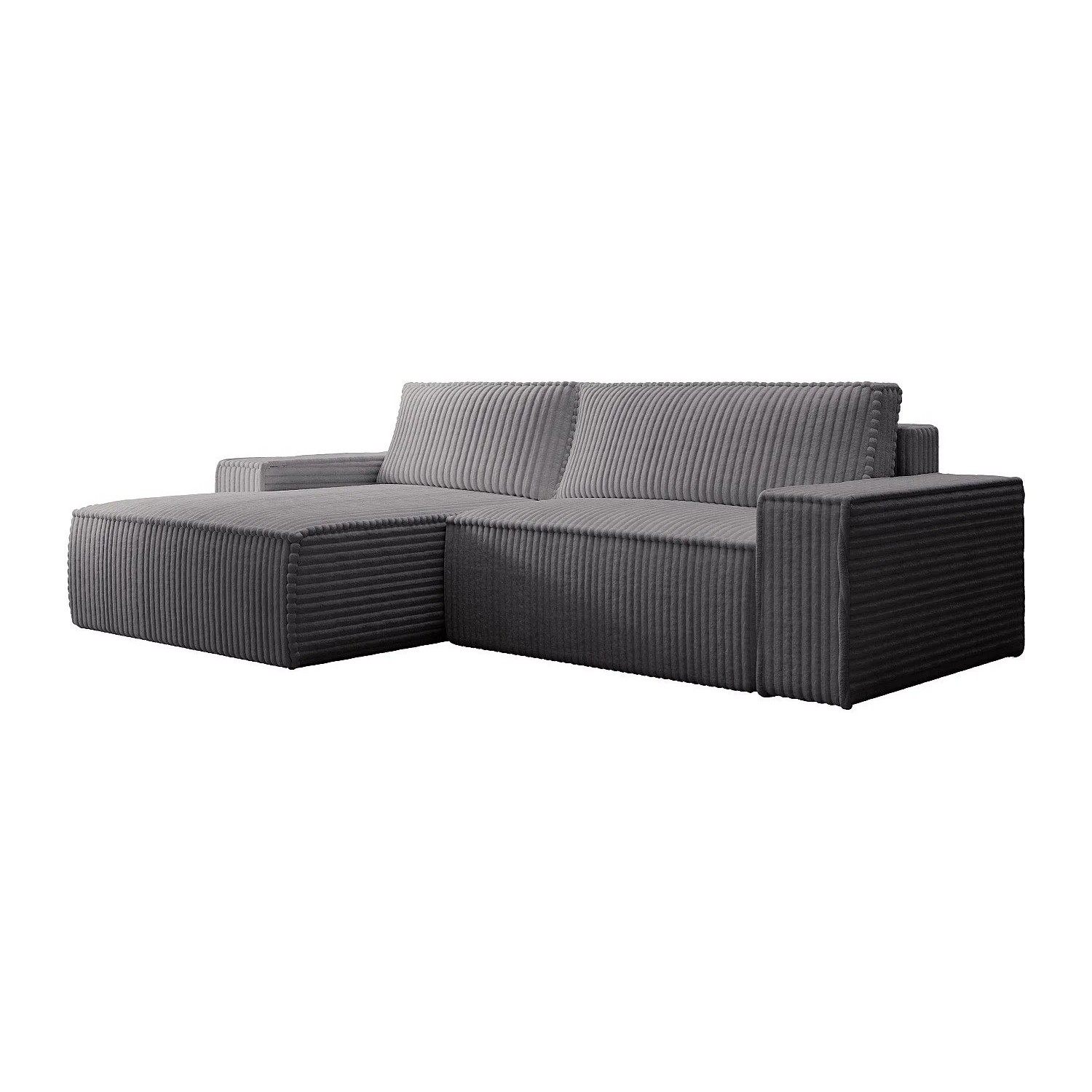 Vente-unique Schlafsofa Amelia Anthrazitgrau 267 cm