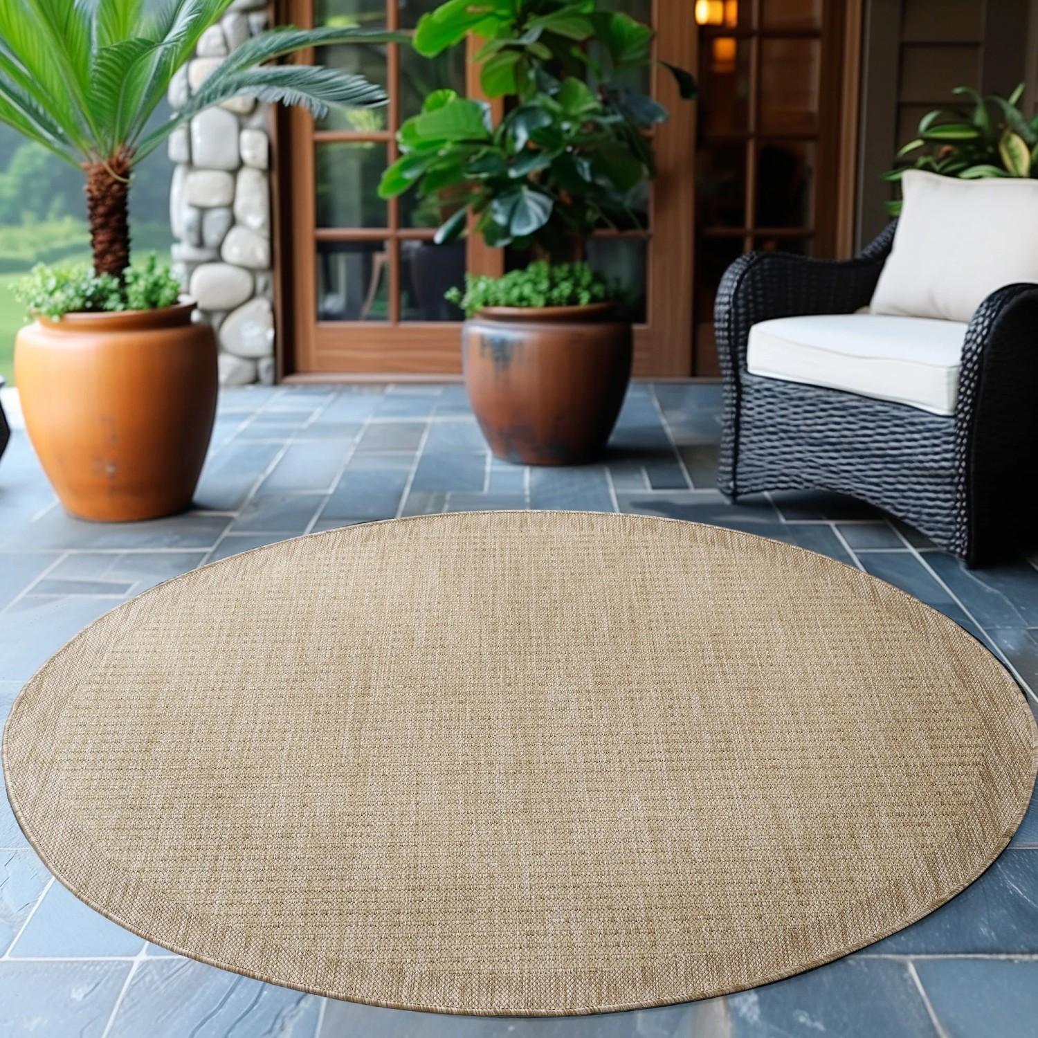 Ayyildiz Outdoor-Teppich Giza 1410 Beige 160 cm x 160 cm