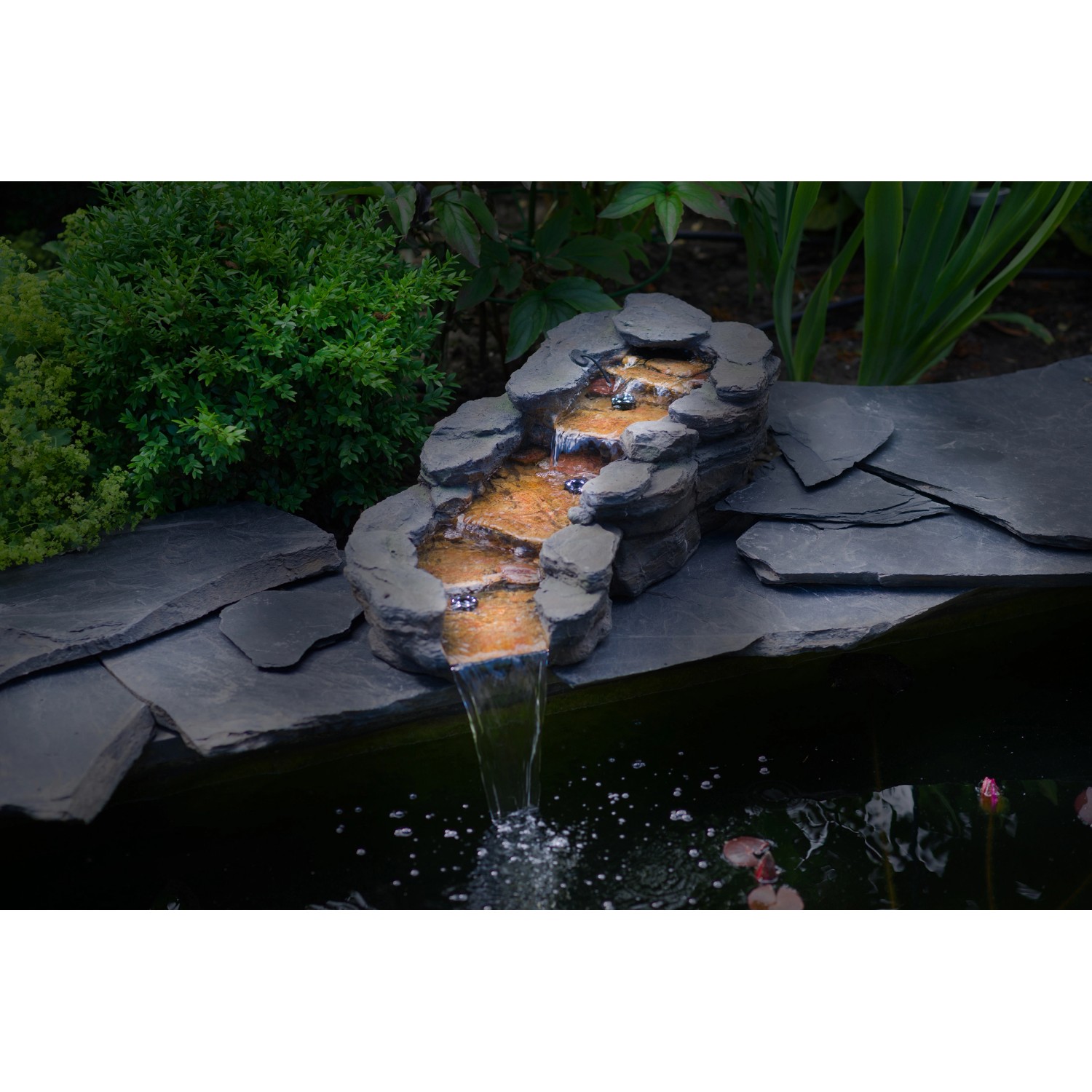 Ubbink Bachlauf Cazorla 29 x 74 x 34 cm inkl. 3x8 LED's kaufen bei OBI