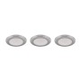 3er Set Trio LED Einbauleuchten Argus, chromfarben, Ø 8,2cm. Moderne Deckenspots für Wohnräume.