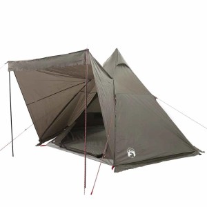 vidaXL Tipi-Familienzelt 6 Personen Braun Wasserdicht 4009443
