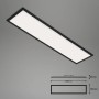 Dimmbare, schwarze LED-Deckenleuchte Piatto S B-Smart Panel, 28 W. Smarte Leuchte mit Fernbedienung und App-Steuerung.
