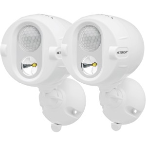 2er-Pack Mr. Beams LED-Außenstrahler MBN342 mit Bewegungsmelder, weiß.