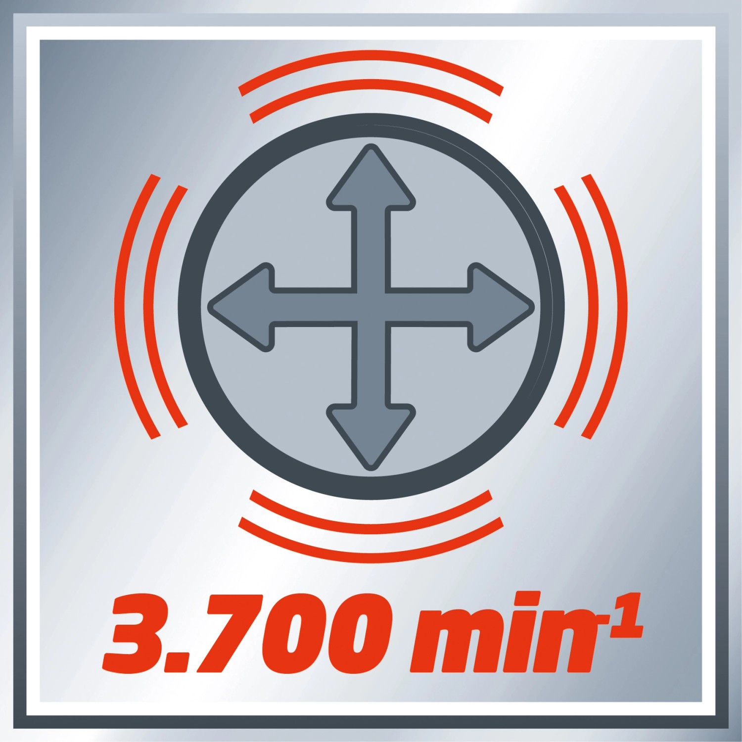 Symbol für 3.700 Schwingungen/Minute der Einhell Auto-Poliermaschine CC-PO 90