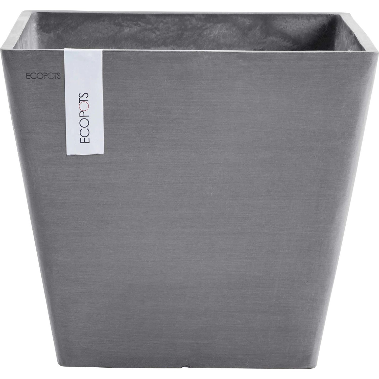 Ecopots Pflanztopf Rotterdam Grau (HxBxT) 35 x 40 x 40 cm