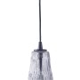Retro Pendelleuchte Belarion in Alu/Glas, 1-flammig, E27 für Wohnzimmer.