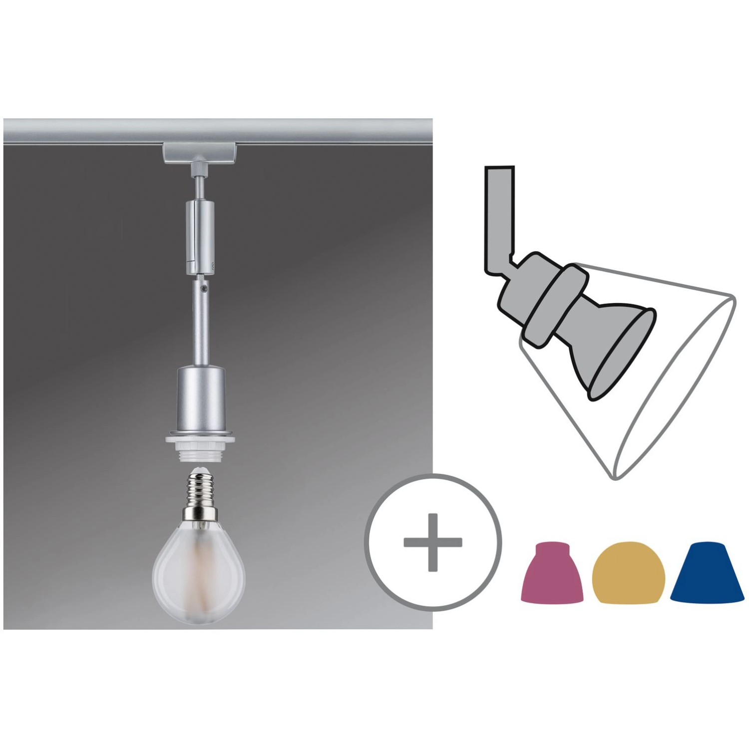 Paulmann "URail Pendel DecoSystems Basic E14 max. 20W dimmbar 230V Chrom ma günstig online kaufen
