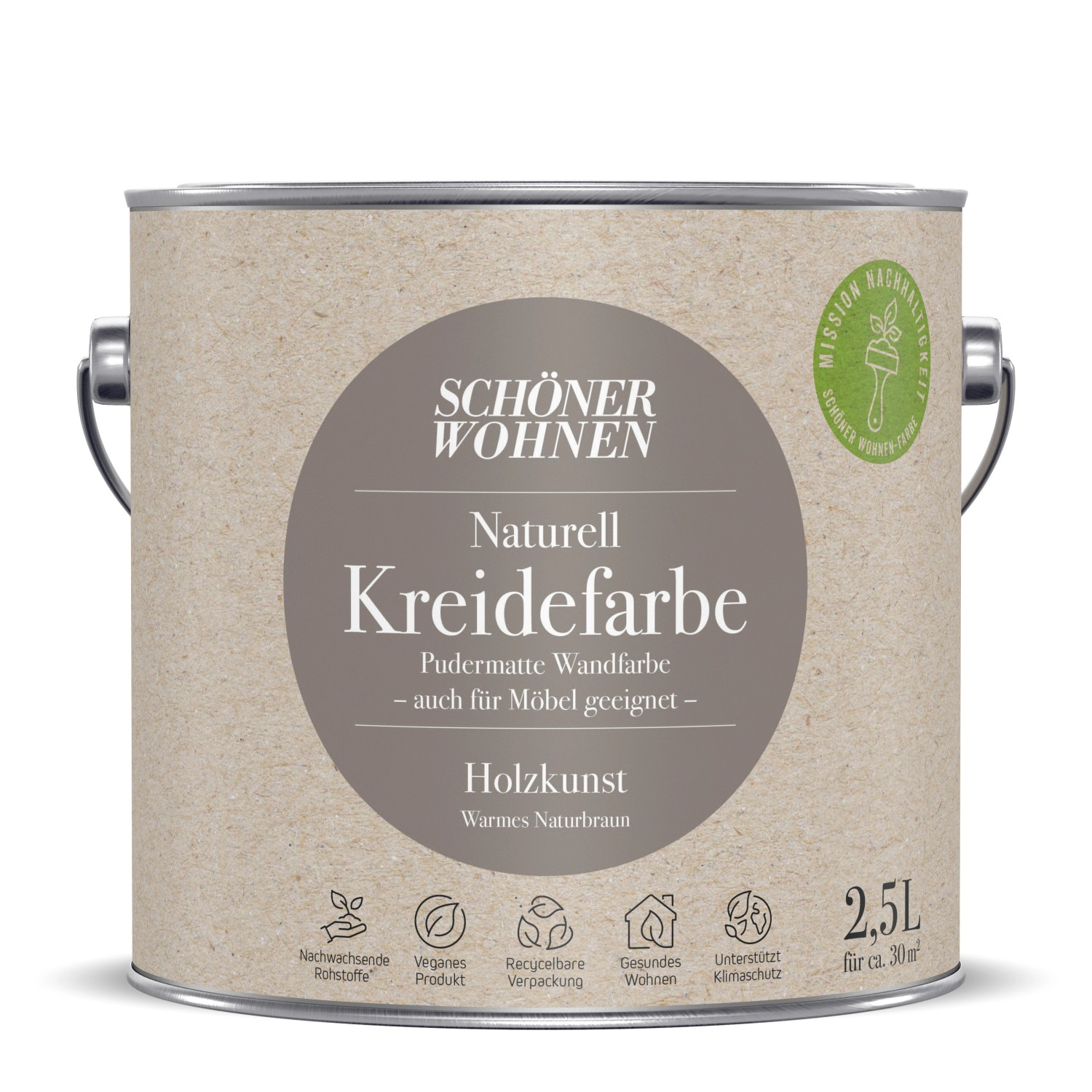 Schöner Wohnen Naturell Kreidefarbe Holzkunst 2,5 l