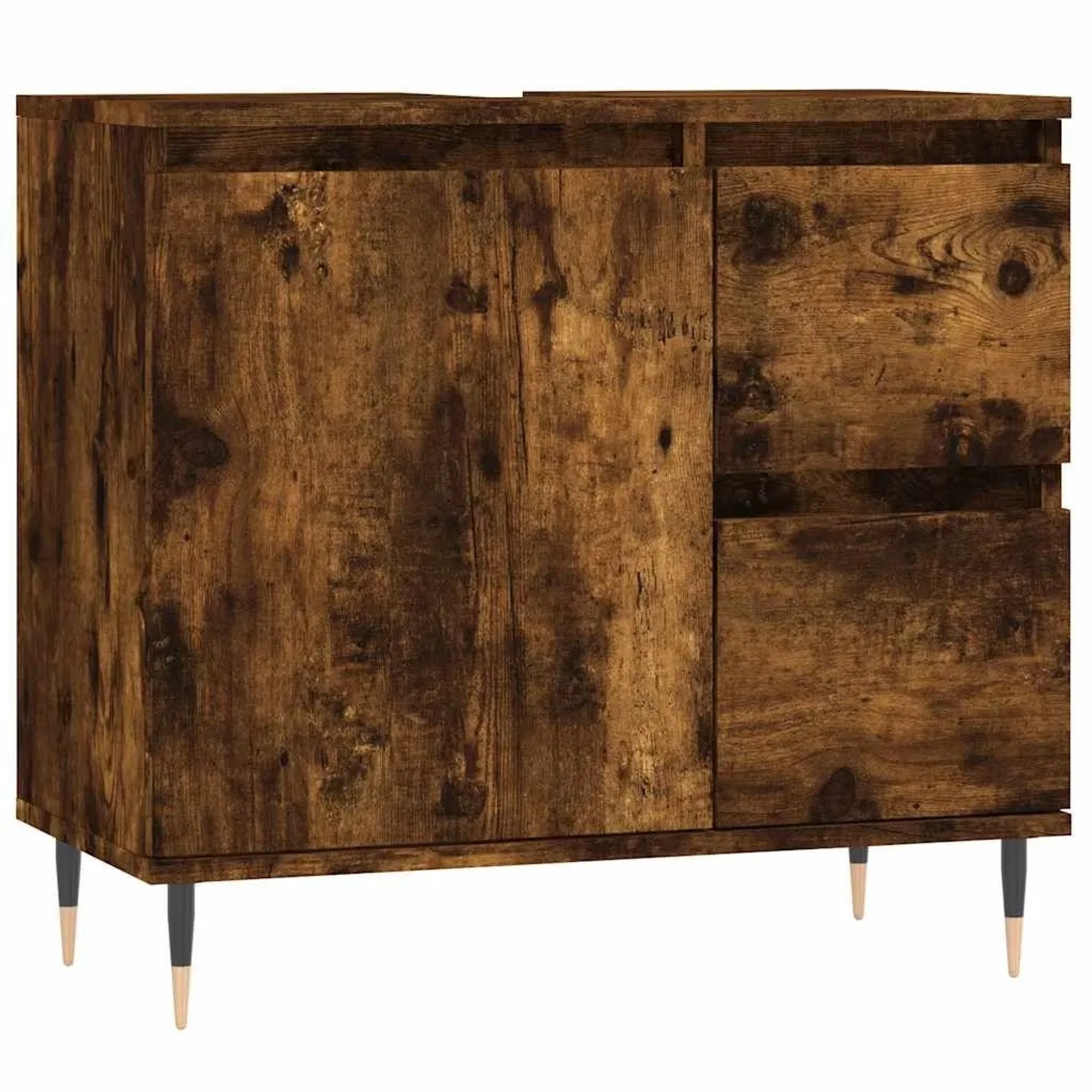 vidaXL Badschrank Räuchereiche 65x33x60 cm Holzwerkstoff 831601