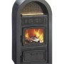 Schwarzer Wamsler Etna Kaminofen aus Gusseisen, 9 kW Leistung.