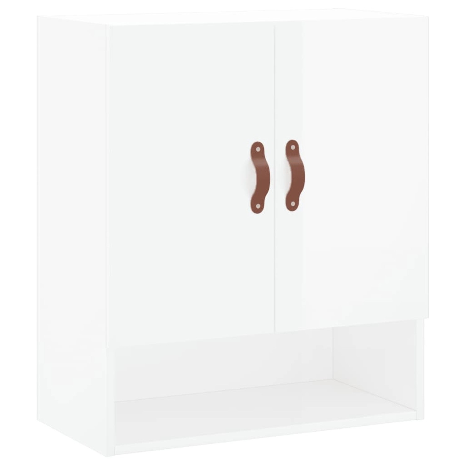 vidaXL Wandschrank Hochglanz-Weiß 60x31x70 cm Holzwerkstoff Modell 3 günstig online kaufen