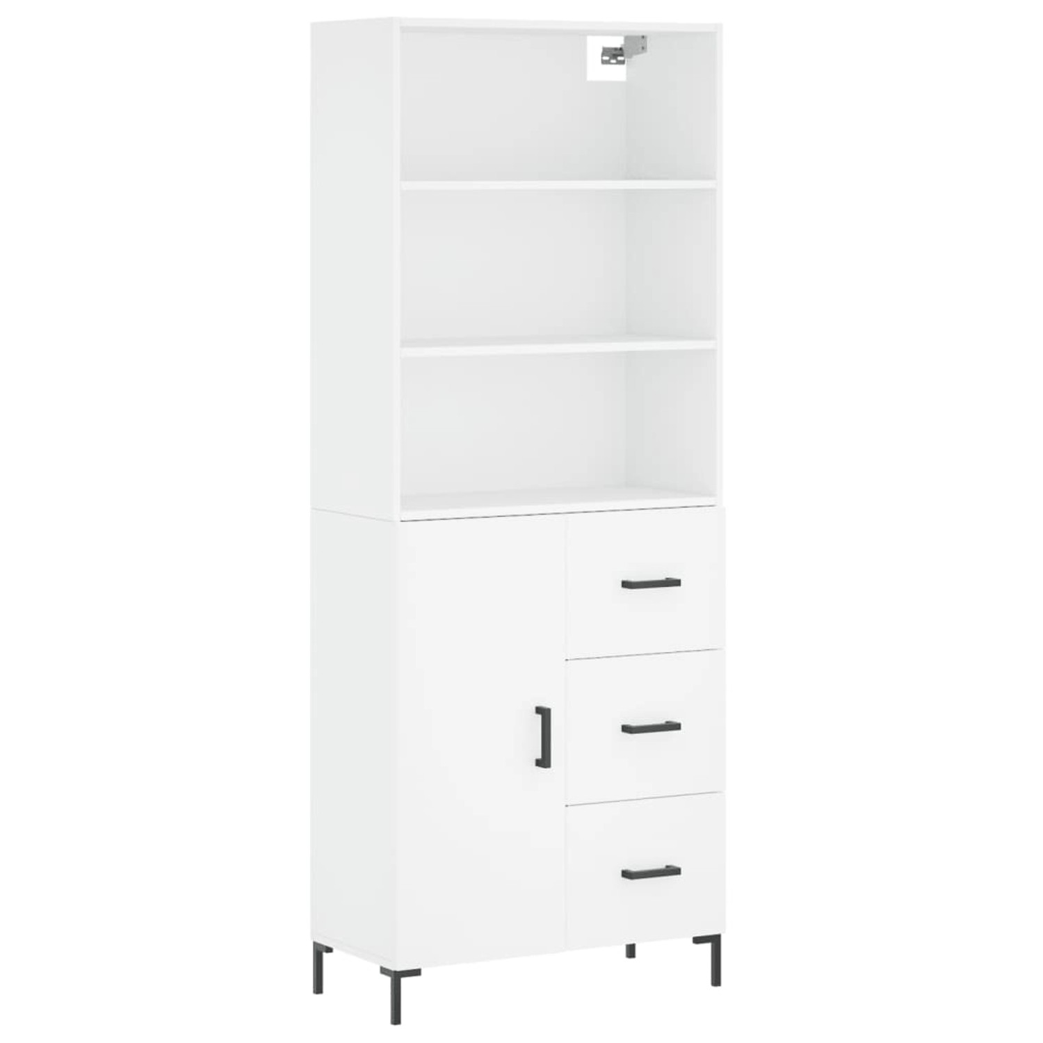 vidaXL Highboard Weiß 69,5x34x180 cm Holzwerkstoff 3189445 günstig online kaufen