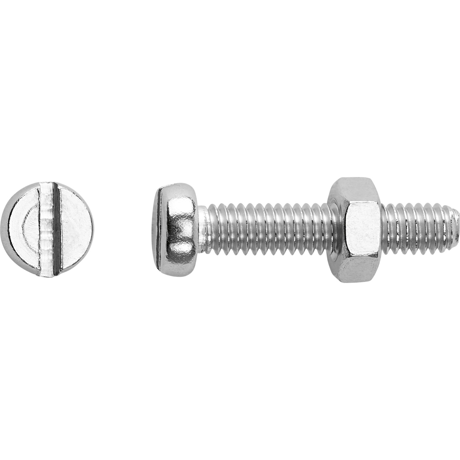 Gewindeschraube M6 x 10 mm Schlitz Edelstahl A2 8 Stück